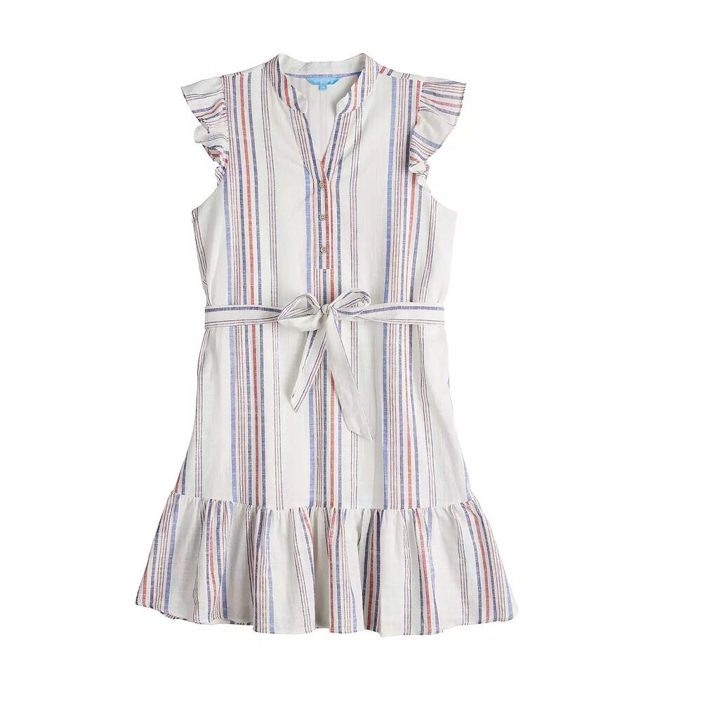 Draper James Striped Midi Dress - White and Blue - Picture 8 of 8